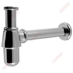 Sifon lavoar din alama 1 1/4 x 32 mm, crom fara ventil