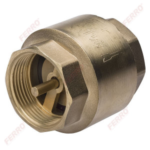 Supapa de sens cu arc inox si element inchidere din alama 1 1/2"