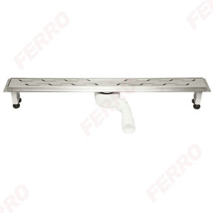 Rigola dus Ferro, inox, 80 cm, model grila "S", sifon DN40/50