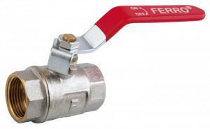 Robinet trecere din alama pt. apa PN25, 3/8" FI-FI cu sfera si maneta