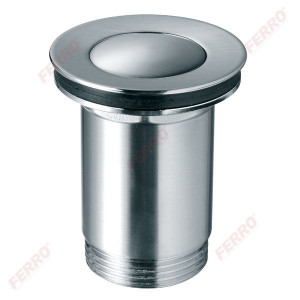 Ventil lavoar click-clack din alama 1 1/4" cu preaplin nichel partial