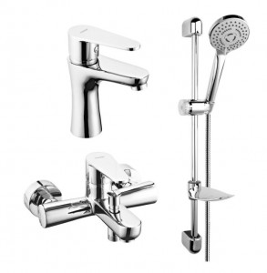 Set FERRO 3in1: baterie cada-dus + baterie lavoar + set de dus