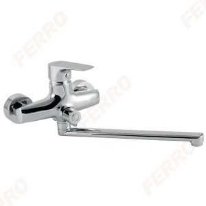 Baterie perete cada/dus Nice, crom cu pipa mobila fara accesorii - 97071/1,0