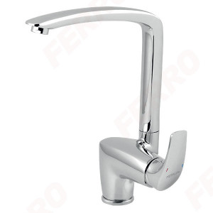 Baterie stativa spalator Metalia 57, crom cu pipa rabatabila - 57115,0
