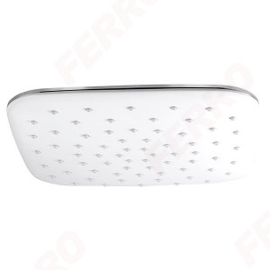 Cap dus fix patrat 250x250 mm, alb-crom