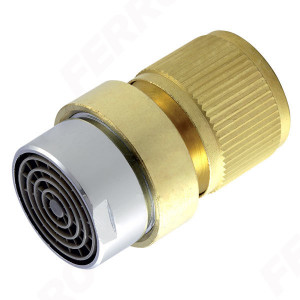 Conector din alama pt. furtun gradina 1/2" cu regulator debit