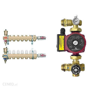 Grup de amestec incalzire in pardoseala pentru colectori 1, pentru pompe cu distanta intre racorduri de 130 mm - GM-WP
