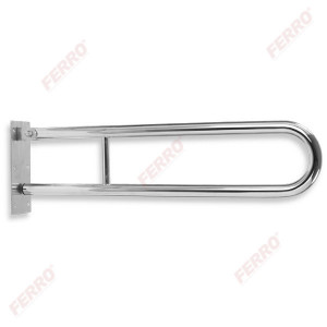 Maner rabatabil sustinere dublu, drept 810 mm Metalia Help, inox