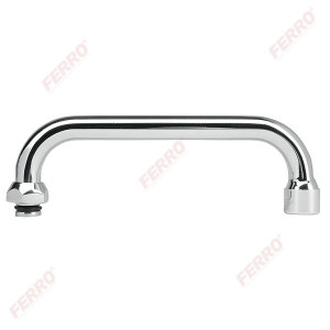 Pipa rotunda 1/2" tip "C" 115 mm pt. baterie perete lavoar/spalator, crom