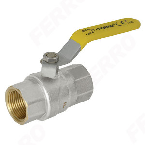 Robinet trecere din alama pt. gaz 1/2" FI-FI cu sfera si maneta