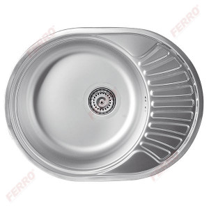 Chiuveta inox cu o cuva si storcator 45x58 cm, satin montaj pe blat