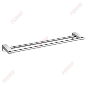 Portprosop bara dublu 60 cm Audrey, crom