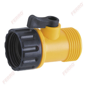 Racord din plastic 3/4" FI-FE cu robinet