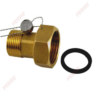 Racord olandez din alama 3/4" FI-FE pt. contor apa (2 buc)
