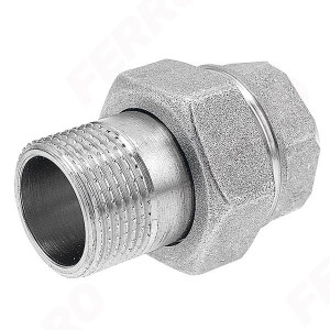 Racord olandez din alama cromata 1/2" FI-FE cu O-ring