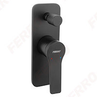 Baterie Ingropata Cada/Dus Stratos, Negru Mat Fara Accesorii