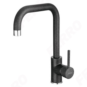 Baterie bucatarie Ferro Freya BFR42B, pipa pivotanta, cartus ceramic, Grafit
