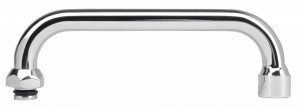 Pipa rotunda 3/4" tip "C" 300 mm pt. baterie perete lavoar/spalator, crom