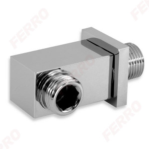 Racord dus 1/2" Hrana, crom pentru baterie ingropata