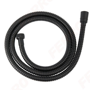 Furtun flexibil dus conic, metalic 150 cm, negru