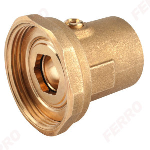 Robinet trecere din alama cu olandez pt. pompa PN25, 1 1/2" FI-FE cu sfera
