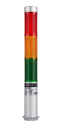 Signalni toranj PLDS-302-RYG, D25mm, 3 boje, aluminijumsko kućište, 24Vac/Vdc IP52 Autonics