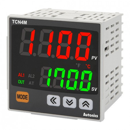 Termoregulator TCN4M-24R,disp.2 reda-4 cifre,72x72mm,2 alarma,relejni/SSR,100-240Vac IP65 Autonics