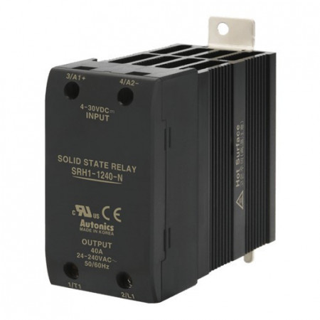Solid State Relay SRH1-1240-N,integrisan hladnjak,1-fazni,ulaz 4-30Vdc, izlaz 24-240Vac,40A Autonics