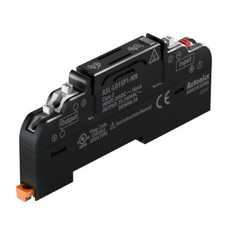 Terminalni blok SSR ASL-L01SP1-PY, AQG22124, PNP, 1-pin, 75-240Vac~50/60Hz 2A, 24Vdc IP20 Autonics