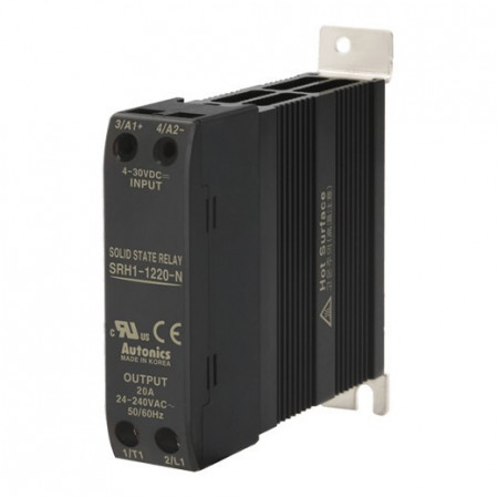 Solid State Relay SRH1-1220-N,integrisan hladnjak,1-fazni,ulaz 4-30Vdc,izlaz 24-240Vac,20A Autonics