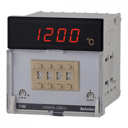 Termoregulator T4M-B4RP4C-N,disp.7 seg.4 cifre,PT100,0-400°,relejni SPDT,110-240Vac 50/60Hz Autonics