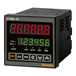 Brojač-Tajmer CT6M-1P4,dis.2 reda-6 cifara,72x72mm,1 relejni,2 NPN izlaza,100-240Vac IP65 Autonics