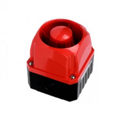 Signalna sirena MQVH-9FF-R,95x95x94mm,15V,105dB,90-240Vac,crveno kockasto kućište,IP66 Autonics