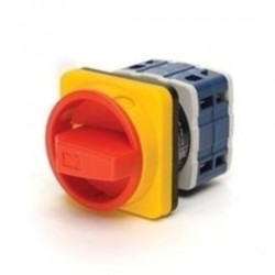 Grebenasti prekidač PSA020AK341E, 3x20A (0-1), 2 nivoa (ž/c) 90°, 6kA, 48x48mm IP54 Emas
