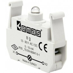 Kontakt blok sa LED diodom B9, 5-15mA, 10-30V AC/DC zelena IP20 Emas