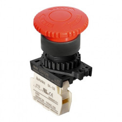 Taster sve stop S2ER-E3RBM, 1NC, zaokretni, 40mm, ugradnja na fi22mm, 6A 250Vac IP52 Autonics