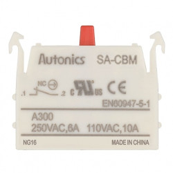 Kontakt blok SA-CBM, stop-mirni, 1NC, modularni, 6A 250Vac Autonics