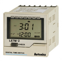 Tajmer LE7M-2,digitalni,72x72mm,3 režima,nedeljni/godišnji mod,2 relejna (SPDT),100-240Vac Autonics