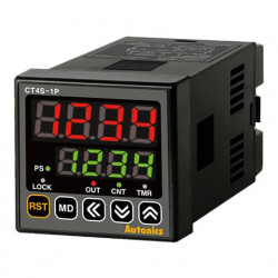 Brojač-Tajmer CT4S-1P4,disp.2 reda-4 cifre,48x48mm,1 relejni,1 NPN izlaz,240Vac IP65 Autonics