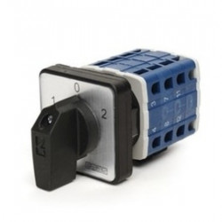 Grebenasti prekidač PSA020KD334S, 3x20A (1-0-2), 3 nivoa 60°, 6kA, 48x48mm IP54 Emas