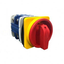 Grebenasti prekidač PSA120AK341E, 3x120A (0-1), 2 nivoa (ž/c) 90°, 6kA, 85x85mm IP54 Emas