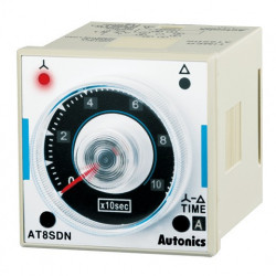 Tajmer AT8SDN,analogni,48x48mm,zvezda-trougao,LED indikacija,2 relejna,8-pina,24-230Vdc/ac Autonics