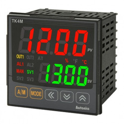 Termoregulator TK4M-24RR,d. 2 reda-4 cifre,72x72mm,CT,DI1/2,2 alarm,2 relej,100-240Vac IP65 Autonics