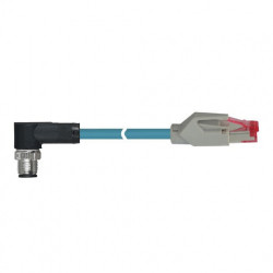 Mrežni kabal CLR-5-VG, M12 8-pina/RJ45 konektor, ugaoni, DC 3-žični kabal l=5m, Autonics