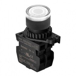 Taster beli S2PR-P3WADM,1NO, sa LED indikacijom, 12-24Vdc, 6A 250Vac IP52 Autonics