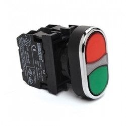 Taster blok B102K20KY, 1NO+1NC, zeleno-crveni, fi22mm, 4A 250Vac IP50 Emas