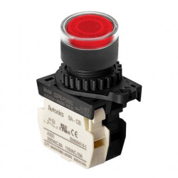 Taster crveni S2PR-P3RBDM, 1NC, sa LED indikacijom 12-24Vac/dc, 6A 250Vac IP52 Autonics
