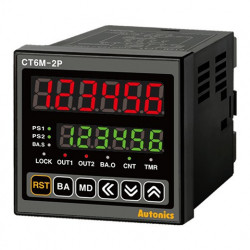 Brojač-Tajmer CT6M-2P4T,dis.2 reda-6 cifara,72x72mm,2 relejna izlaza,RS485,100-240Vac IP65 Autonics