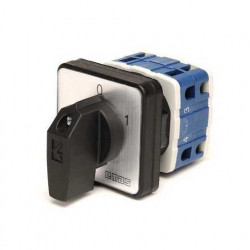 Grebenasti prekidač PSA016AK331S, 3x16A (0-1), 2 nivoa 60°, 6kA, 48x48mm IP54 Emas
