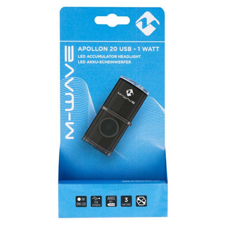 Far M-Wave cu Acumulator Apollon K 20 USB Aluminiu